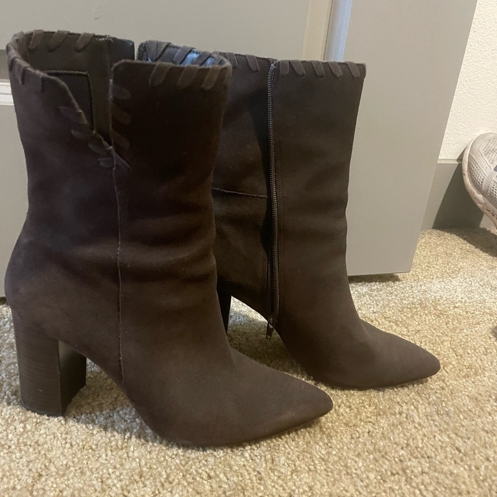 Something Navy suede boots